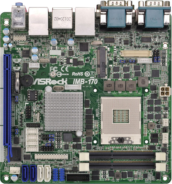 IMB-170 Mini-ITX - Mini-ITX 3rd Gen Core i7/i5/i3 QM77 SBC
