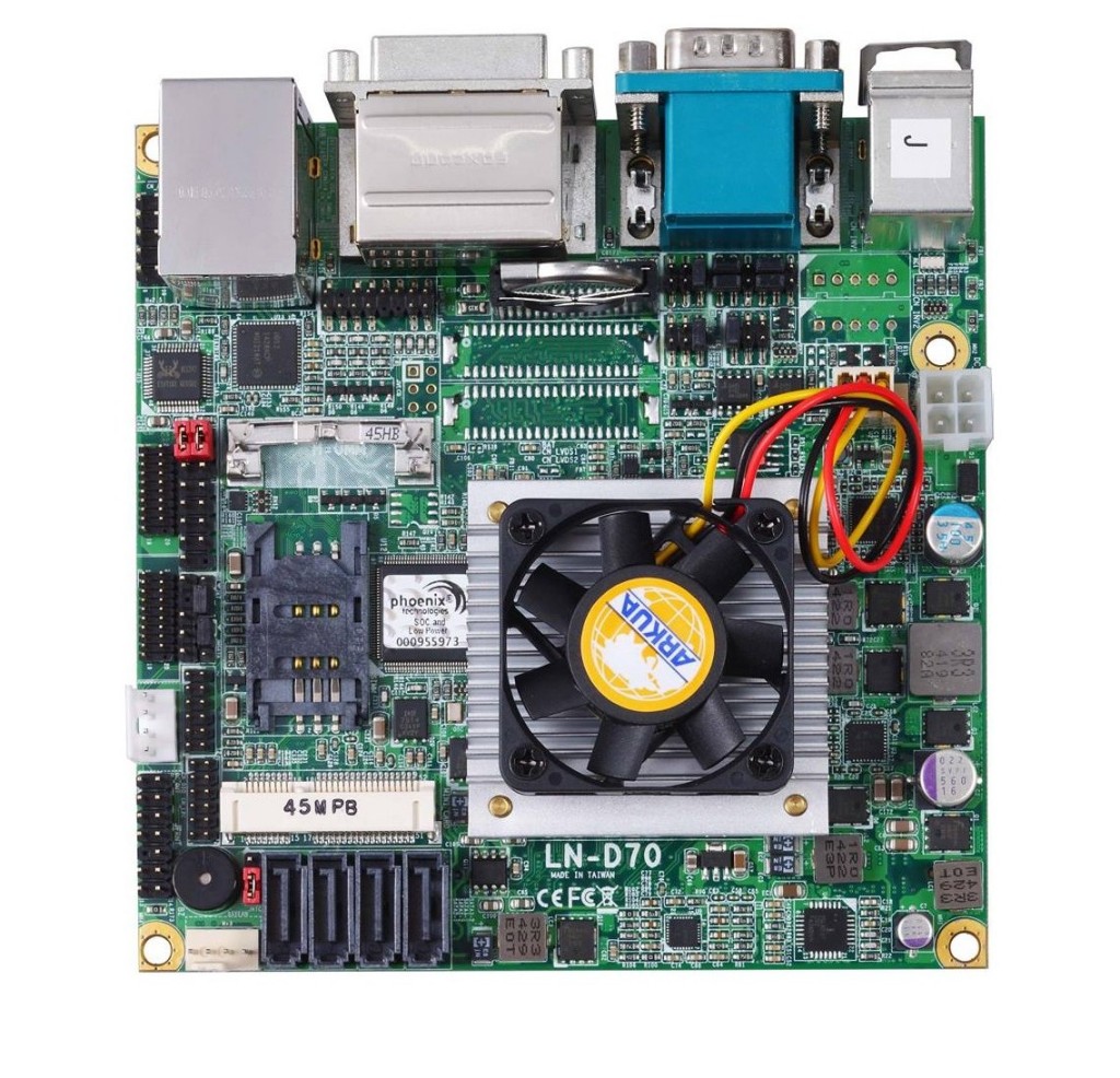 LN-D70 Baytrail - Nano-ITX Motherboard with Intel® Celeron® J1900/N2930/Atom™ E3845